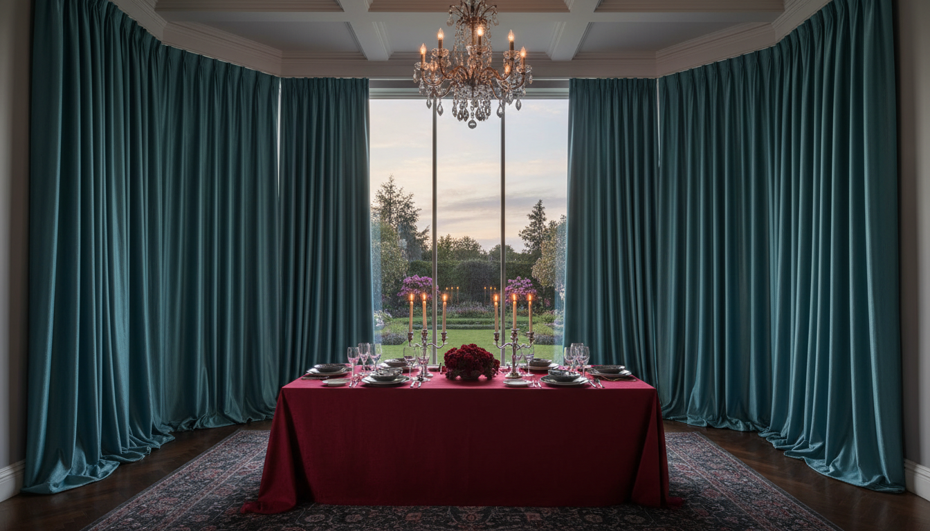 Luxurious custom drapery