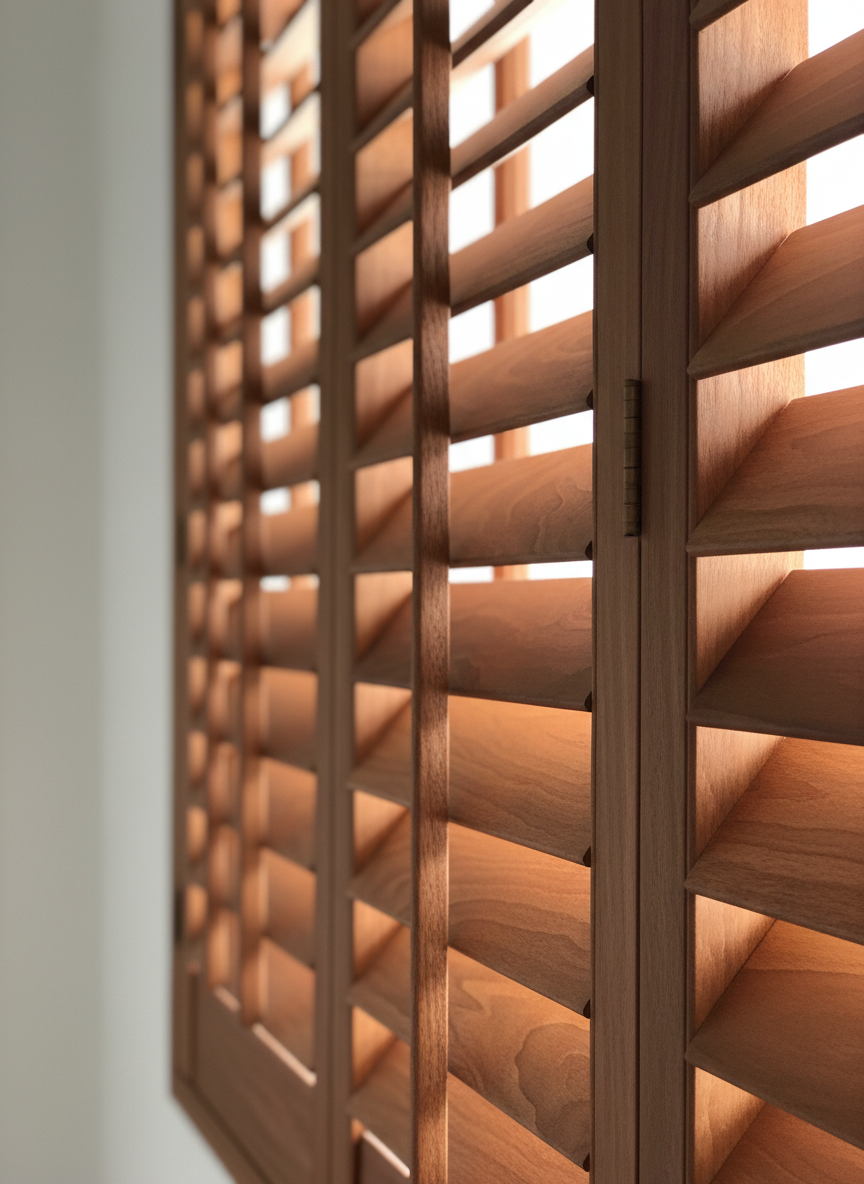 Elegant plantation shutters